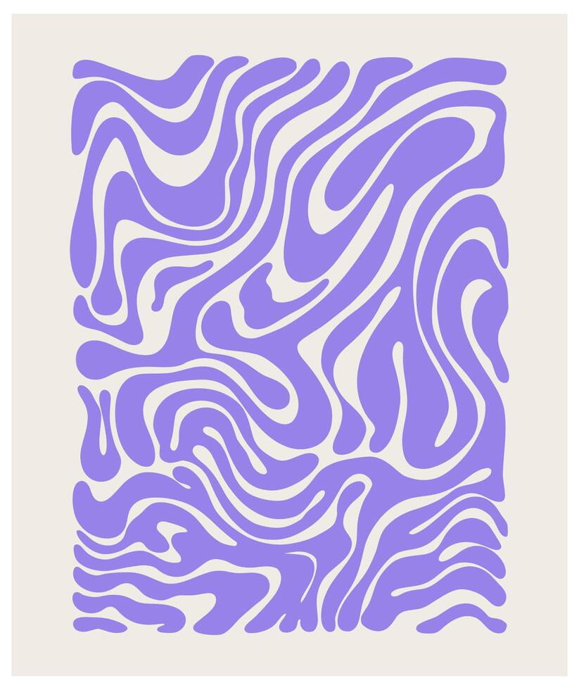 Brutalist abstract violet Y2K poster and grids. Brutal contemporary figure star oval spiral flower and other primitive elements. Swiss design aesthetic. Bauhaus memphis design. vector