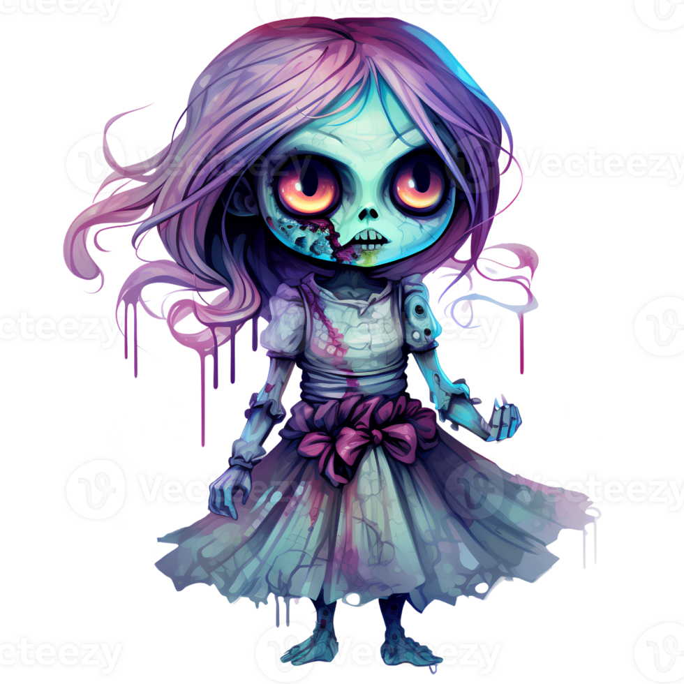 zombie vampire mummy cartoon ai generative png