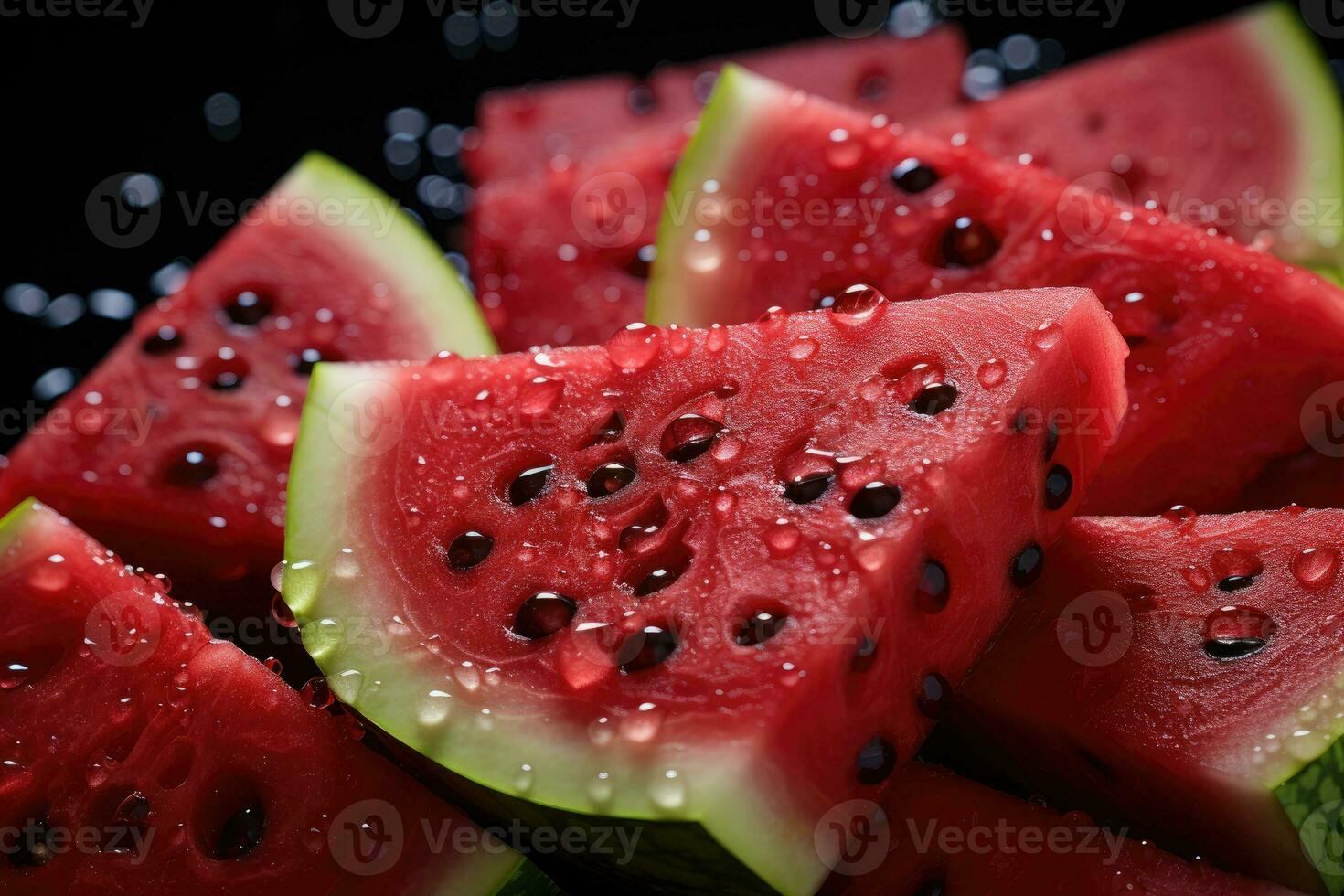 Fresh sweet watermelon close up. photo