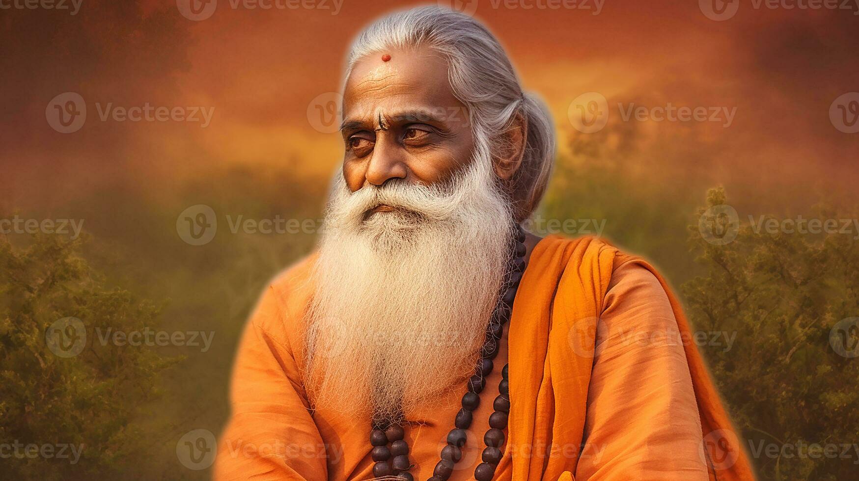 Guru purnima india holiday conceptual background, generative AI photo