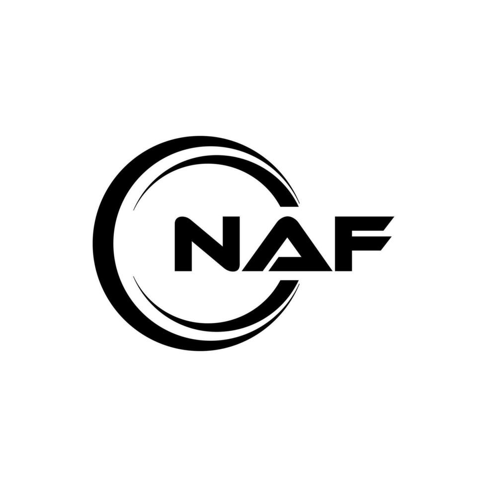 NAF Logo Design, Inspiration for a Unique Identity. Modern Elegance and Creative Design. Watermark Your Success with the Striking this Logo. vector