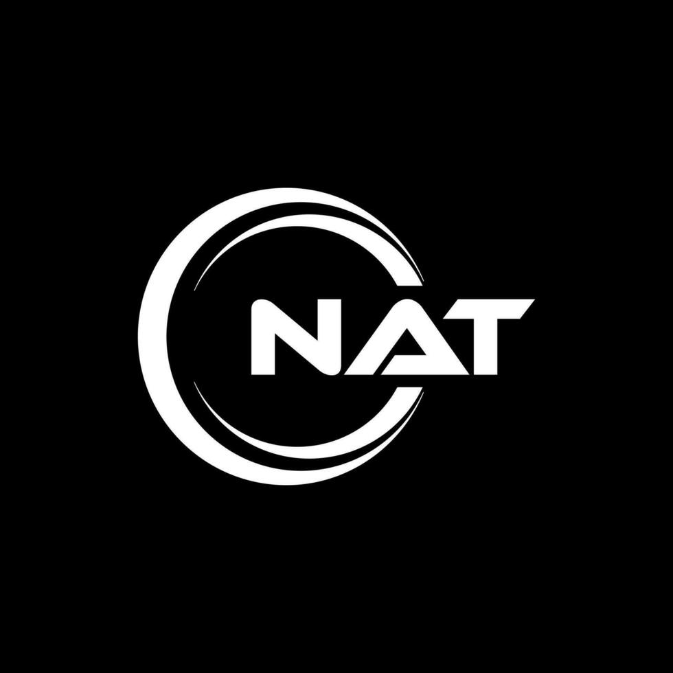 NAT Logo Design, Inspiration for a Unique Identity. Modern Elegance and Creative Design. Watermark Your Success with the Striking this Logo. vector