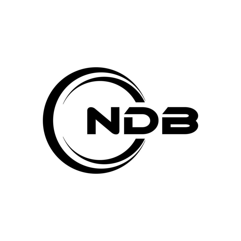 ndb logo diseño, inspiración para un único identidad. moderno elegancia y creativo diseño. filigrana tu éxito con el sorprendentes esta logo. vector