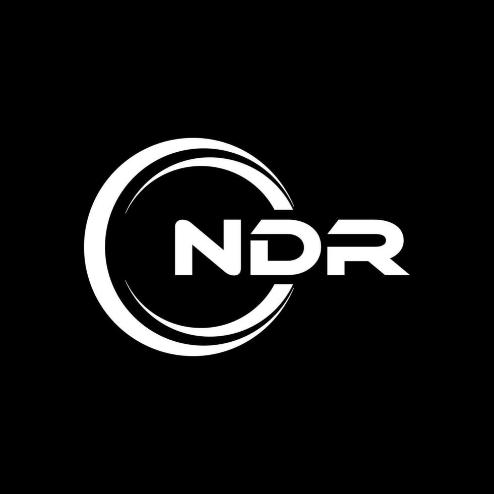 NDR Logo Design, Inspiration for a Unique Identity. Modern Elegance and Creative Design. Watermark Your Success with the Striking this Logo. vector