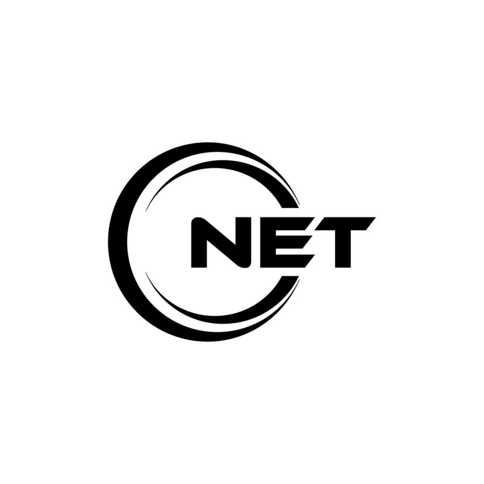 NET Logo Design, Inspiration for a Unique Identity. Modern Elegance and Creative Design. Watermark Your Success with the Striking this Logo. vector