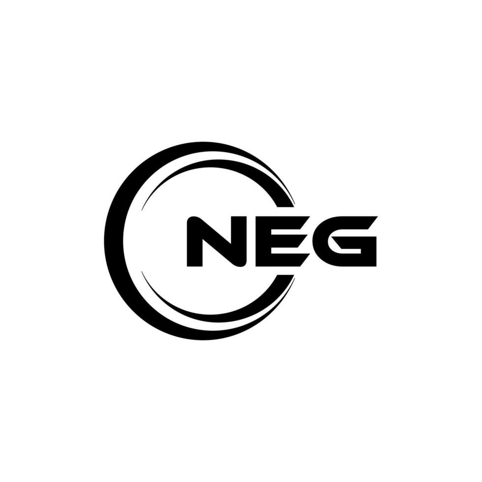 NEG Logo Design, Inspiration for a Unique Identity. Modern Elegance and Creative Design. Watermark Your Success with the Striking this Logo. vector