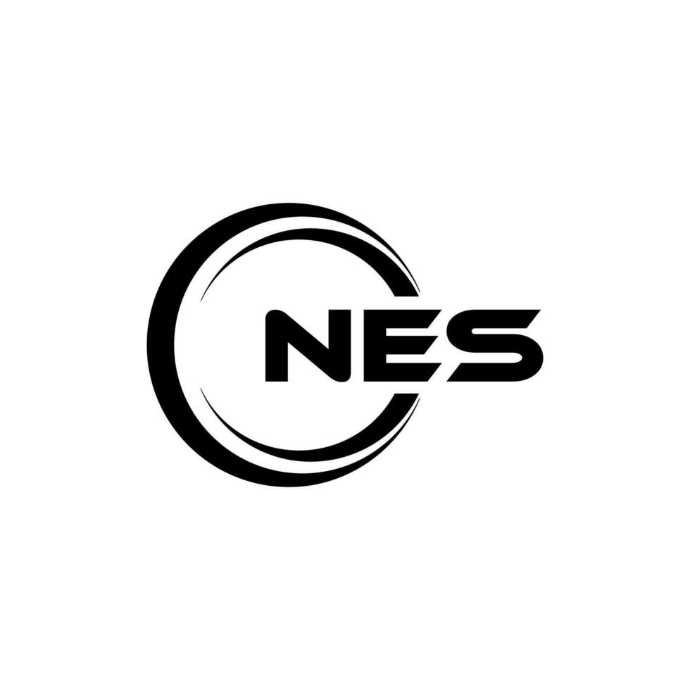 NES Logo Design, Inspiration for a Unique Identity. Modern Elegance and Creative Design. Watermark Your Success with the Striking this Logo. vector