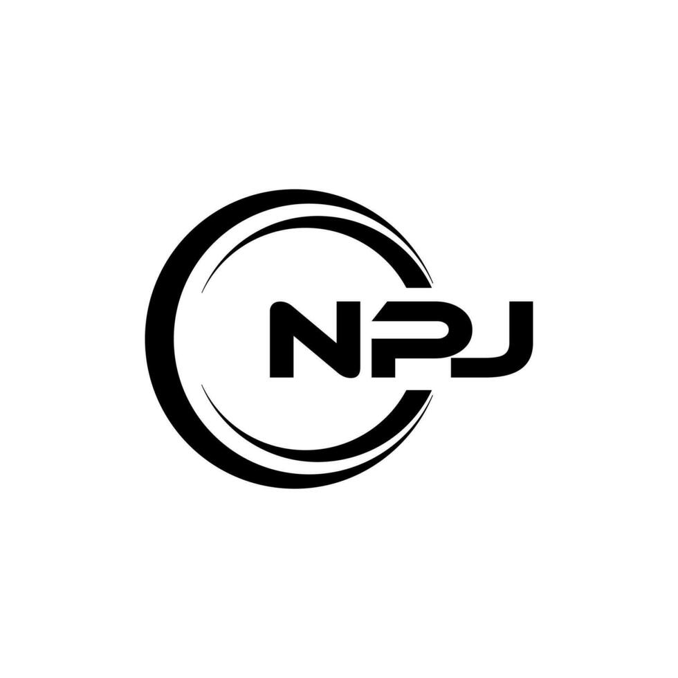 NPJ Logo Design, Inspiration for a Unique Identity. Modern Elegance and Creative Design. Watermark Your Success with the Striking this Logo. vector