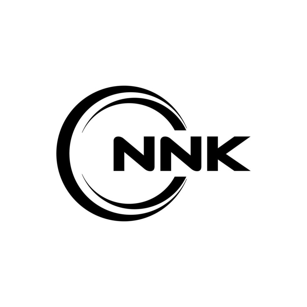 nnk logo diseño, inspiración para un único identidad. moderno elegancia y creativo diseño. filigrana tu éxito con el sorprendentes esta logo. vector