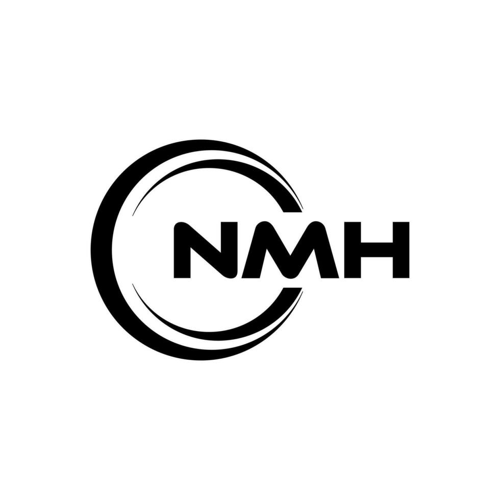 nmh logo diseño, inspiración para un único identidad. moderno elegancia y creativo diseño. filigrana tu éxito con el sorprendentes esta logo. vector