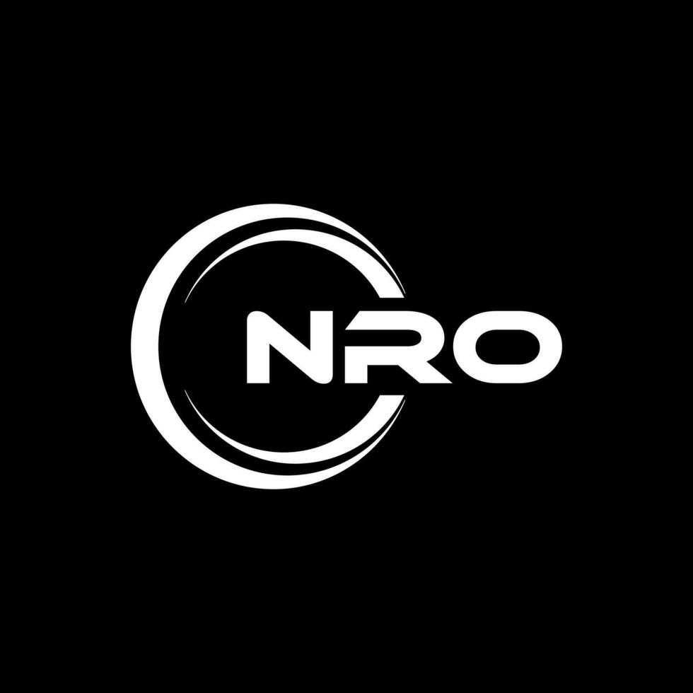 NRO Logo Design, Inspiration for a Unique Identity. Modern Elegance and Creative Design. Watermark Your Success with the Striking this Logo. vector
