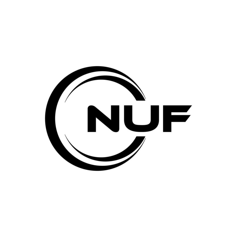 NUF Logo Design, Inspiration for a Unique Identity. Modern Elegance and Creative Design. Watermark Your Success with the Striking this Logo. vector