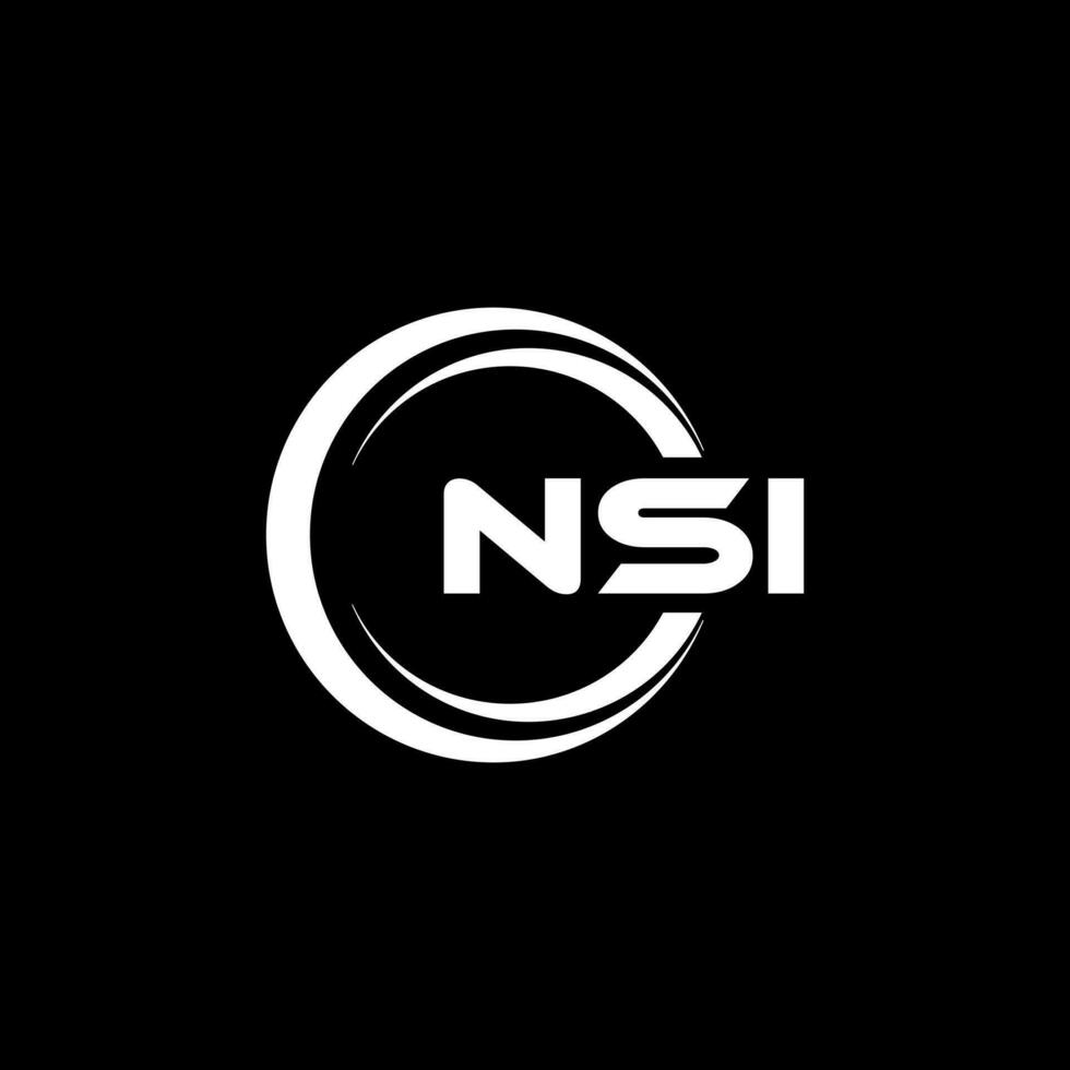 NSI Logo Design, Inspiration for a Unique Identity. Modern Elegance and Creative Design. Watermark Your Success with the Striking this Logo. vector