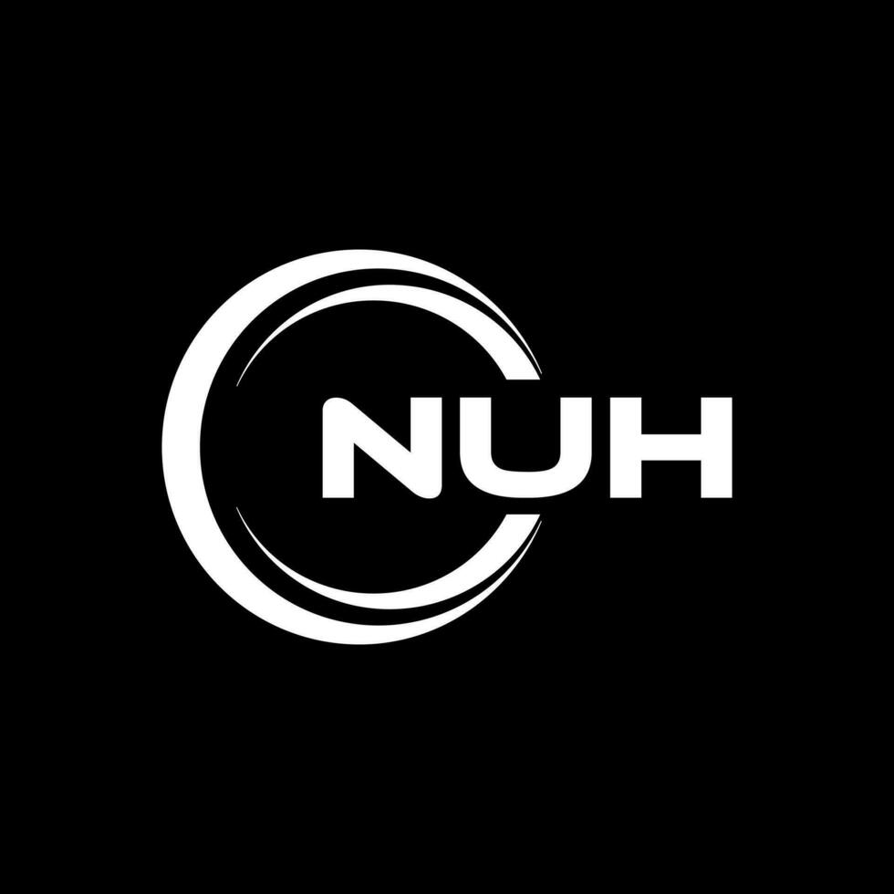 NUH Logo Design, Inspiration for a Unique Identity. Modern Elegance and Creative Design. Watermark Your Success with the Striking this Logo. vector