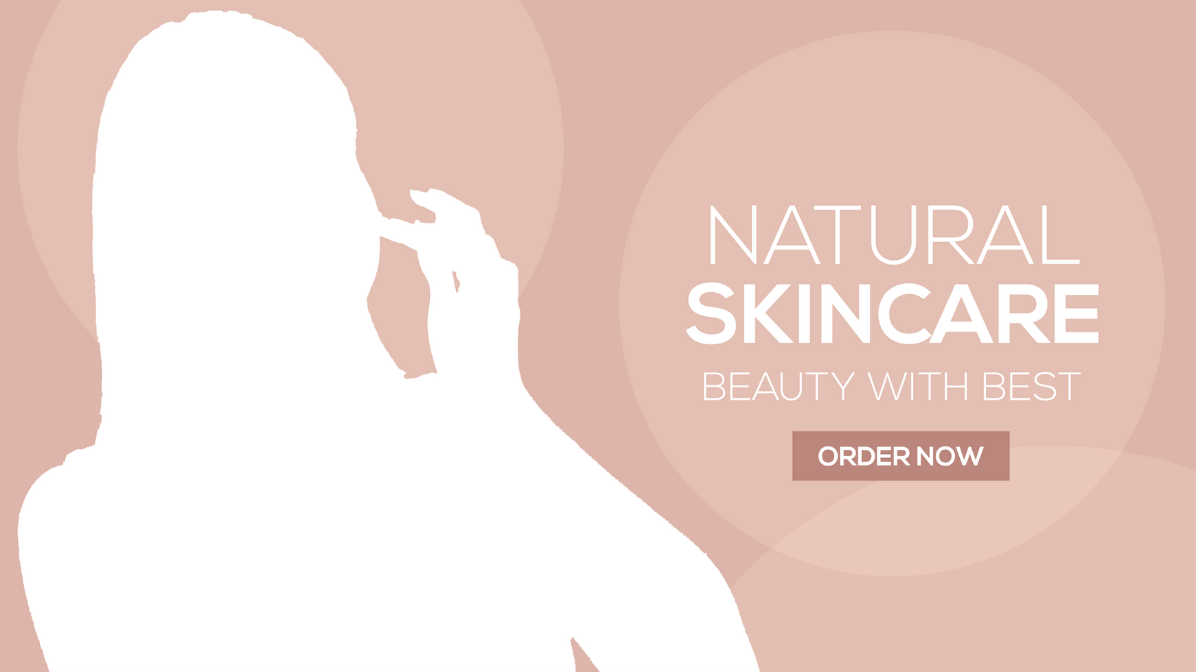 Natural women's skincare and skin treatment shop promotional web banner editable PSD file