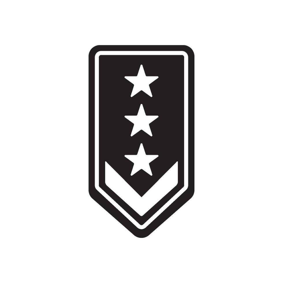 militar rango icono vector