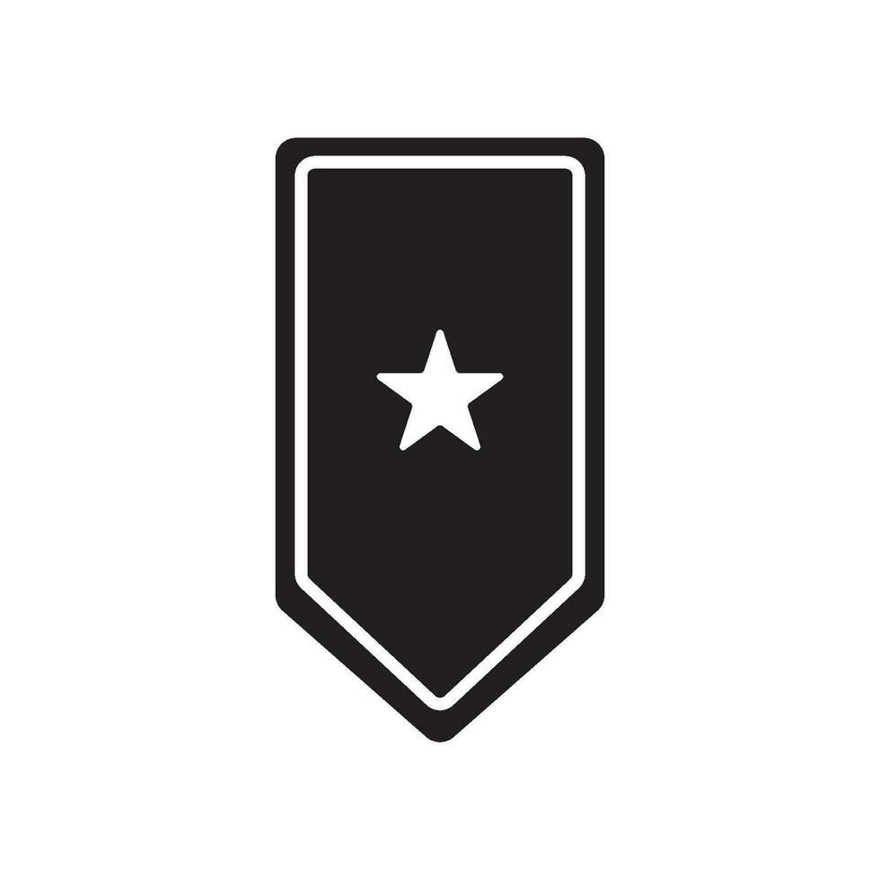 militar rango icono vector