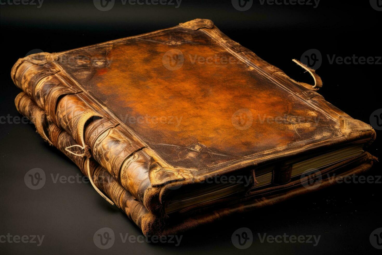 Antique leather book photo