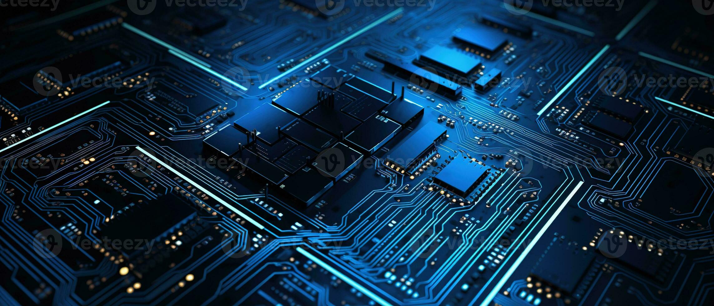 Circuit board background with abstract technology chip processor. Central Computer Processors CPU concept. Motherboard digital chip. Technology science background. Generative AI photo