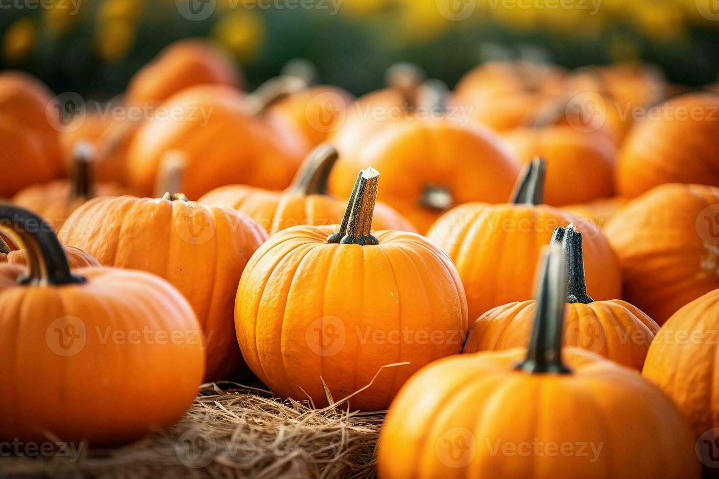 varios mini calabazas a al aire libre agricultores mercado. generativo ai foto