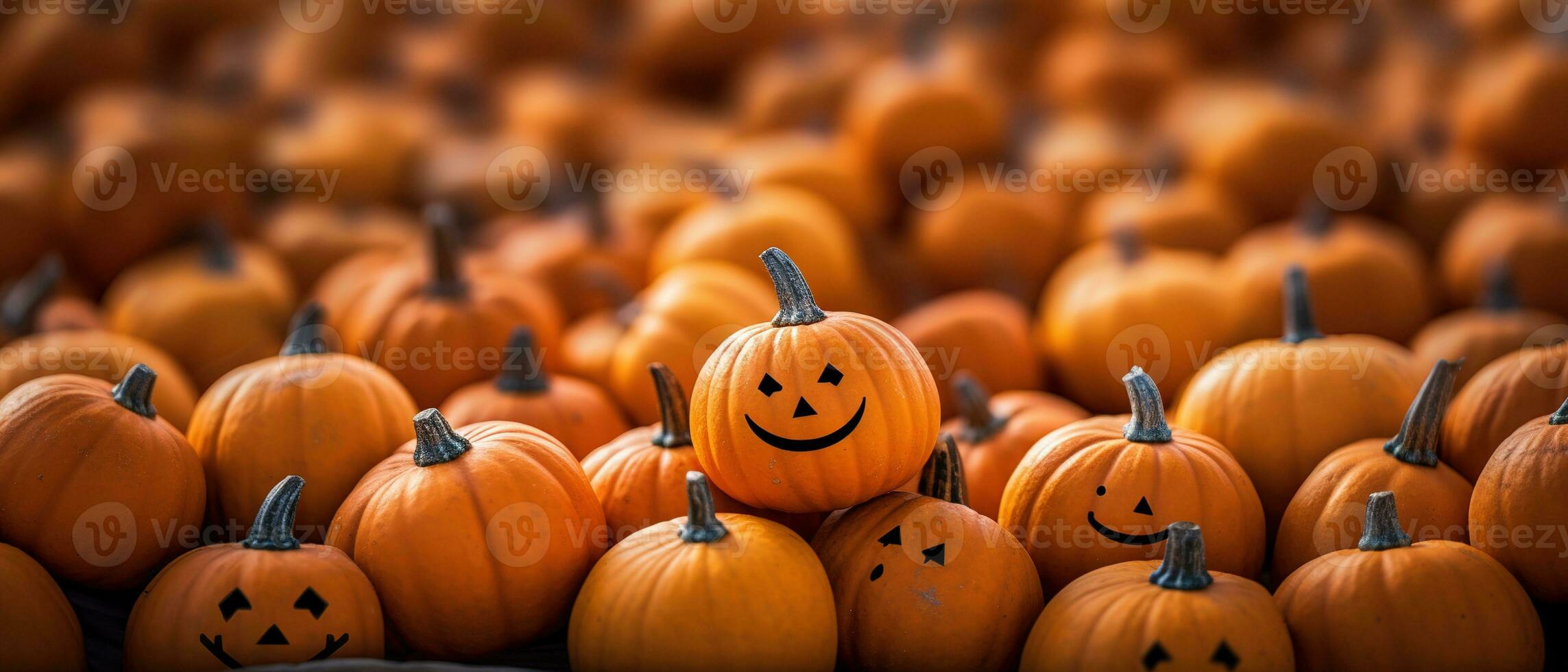 varios mini calabazas a al aire libre agricultores mercado. generativo ai foto