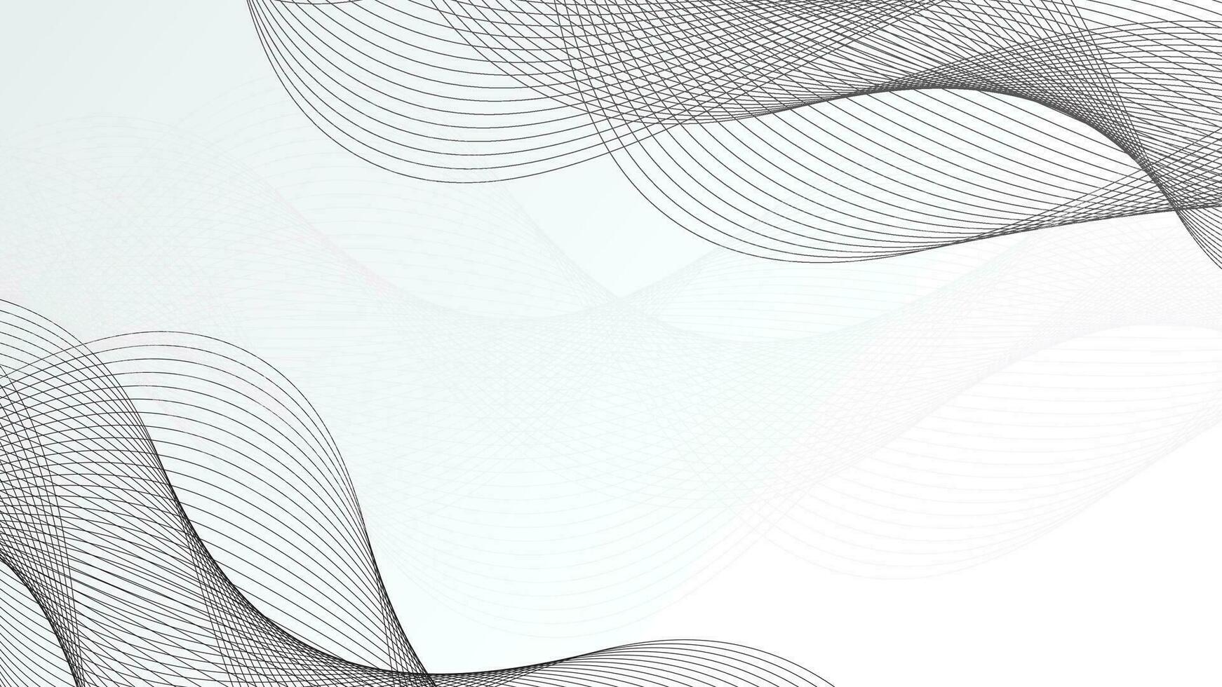 Abstract white background with wavy lines copy space vector