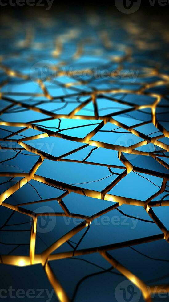 Metallic blue and black wallpaper in a tech style, high resolution. Generative AI photo