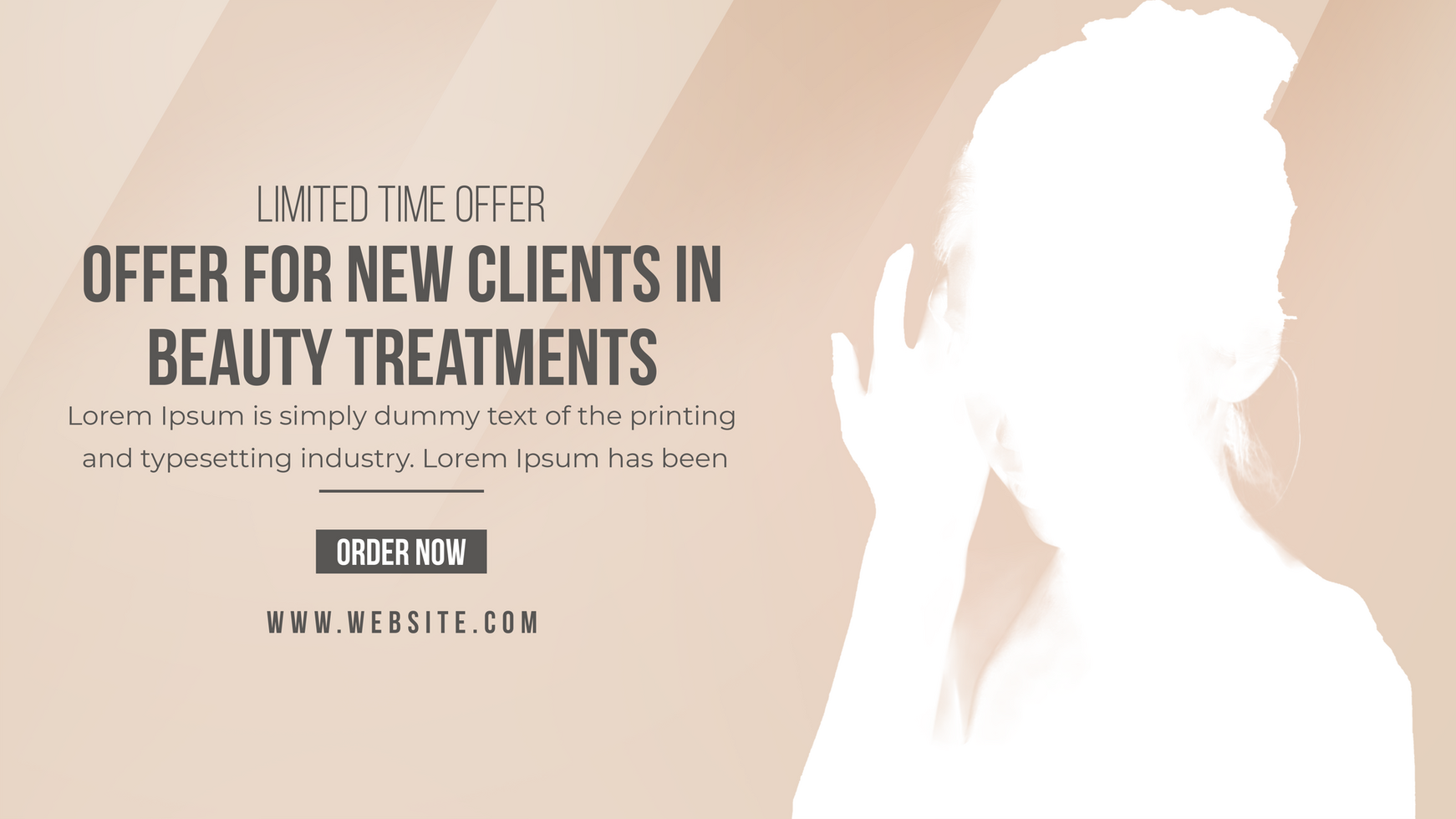Natural women's skincare and skin treatment shop promotional web banner editable PSD file