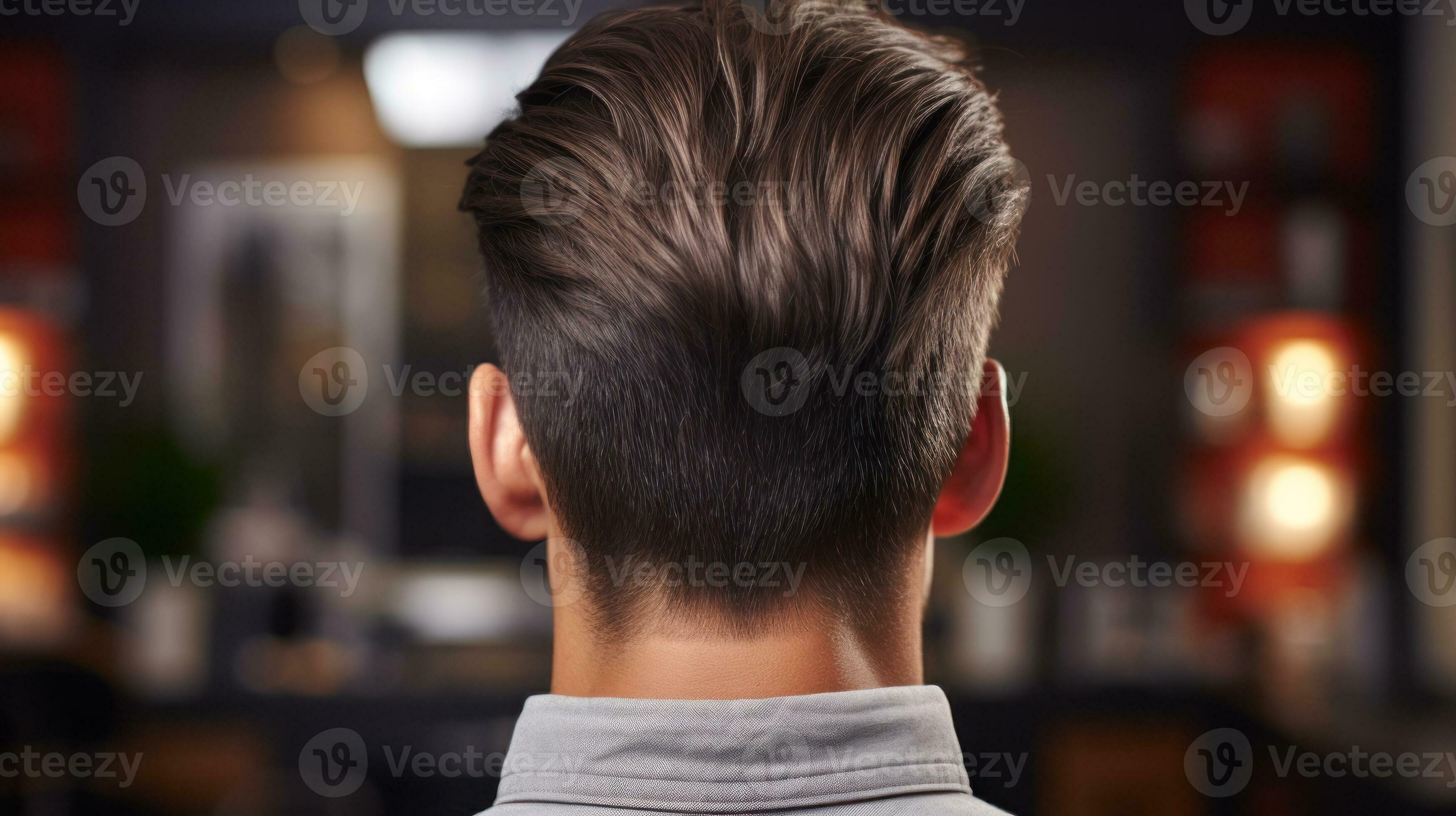 fashionable men haircut back view generative ai 28133871 Stock Photo at
