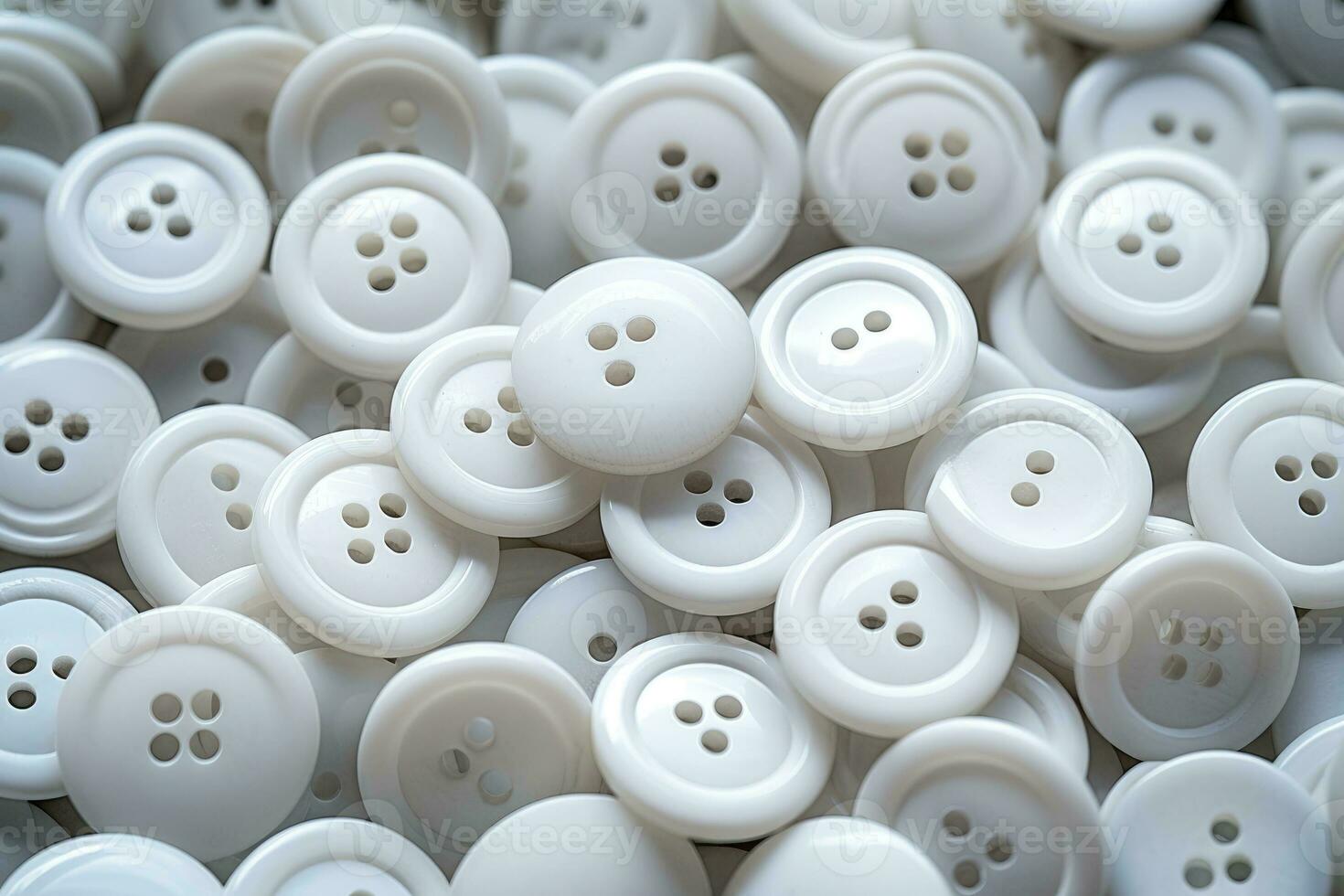 Pile of little white buttons. photo