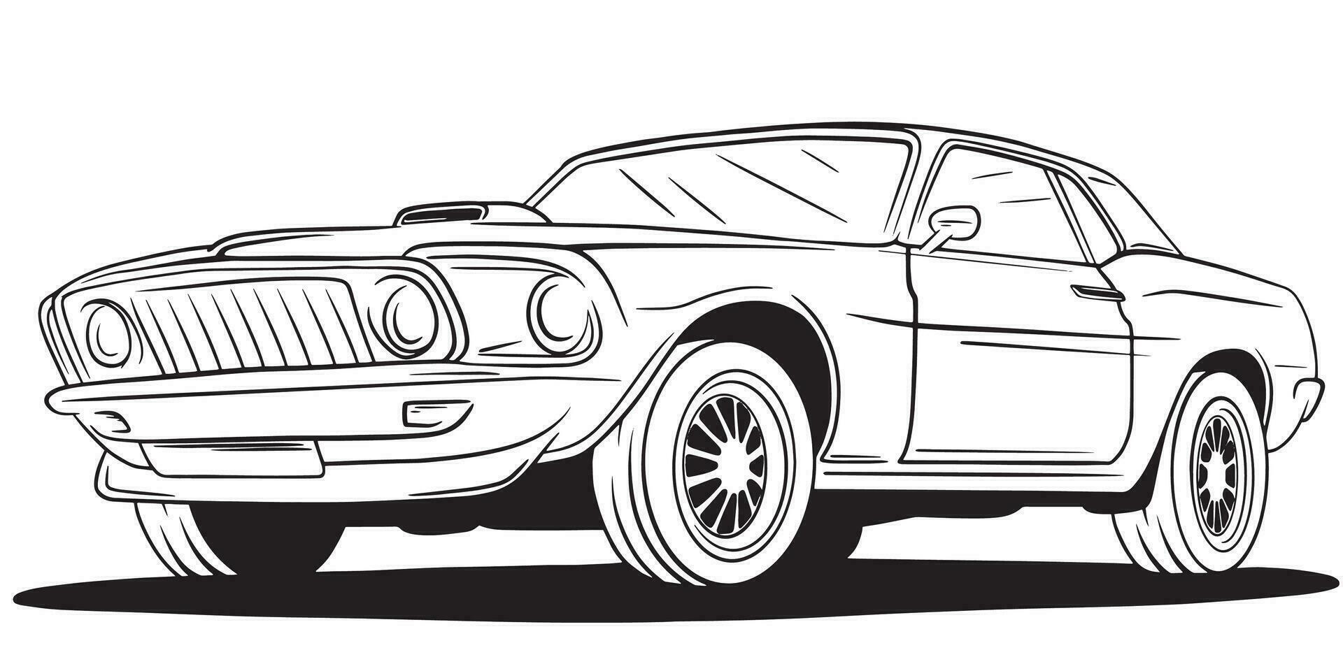 Illustration of vintage car vector