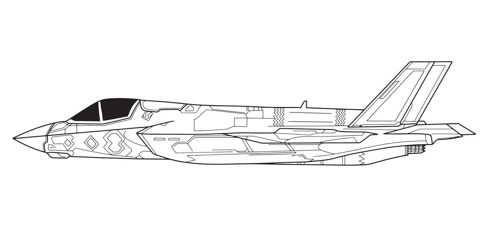 Illustration of fighter jet vector