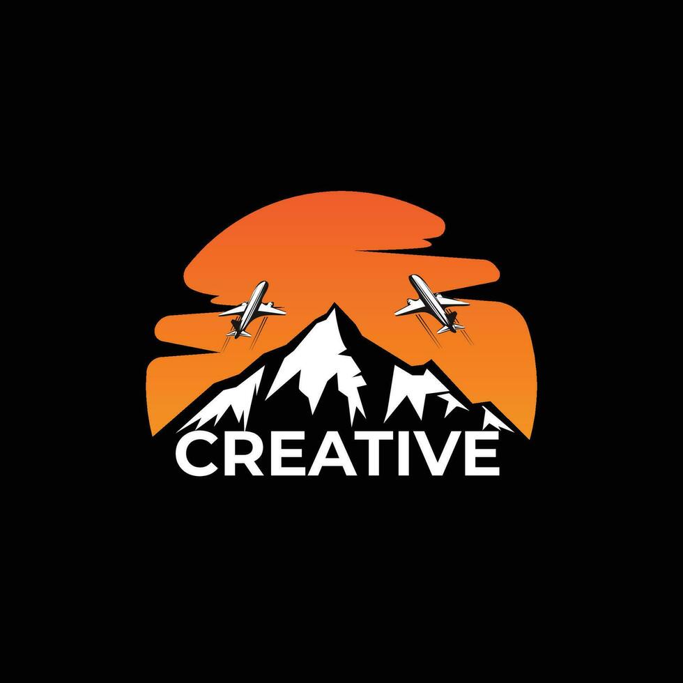 Mountain vector design, Mountain logo design