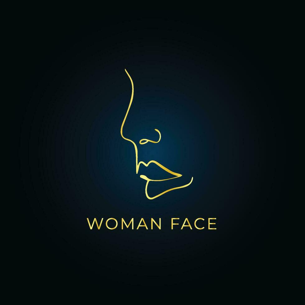 Woman face logo vector