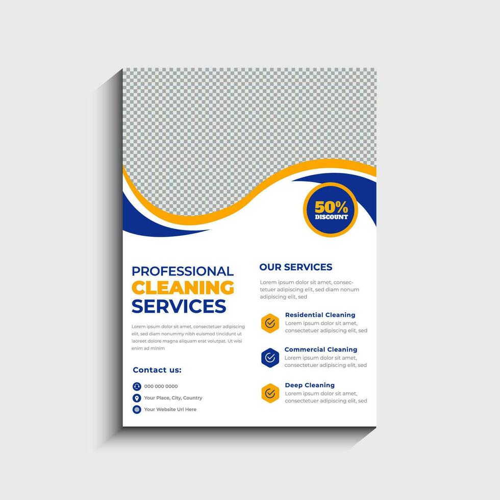 Cleaning Service Flyer Template Design vector