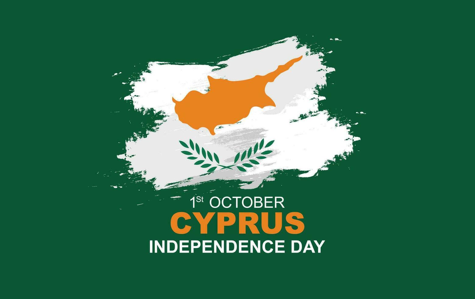 Cyprus Independence Day is celebrated on October 1. greeting card or poster design with Cyprus flag. Vector illustration design