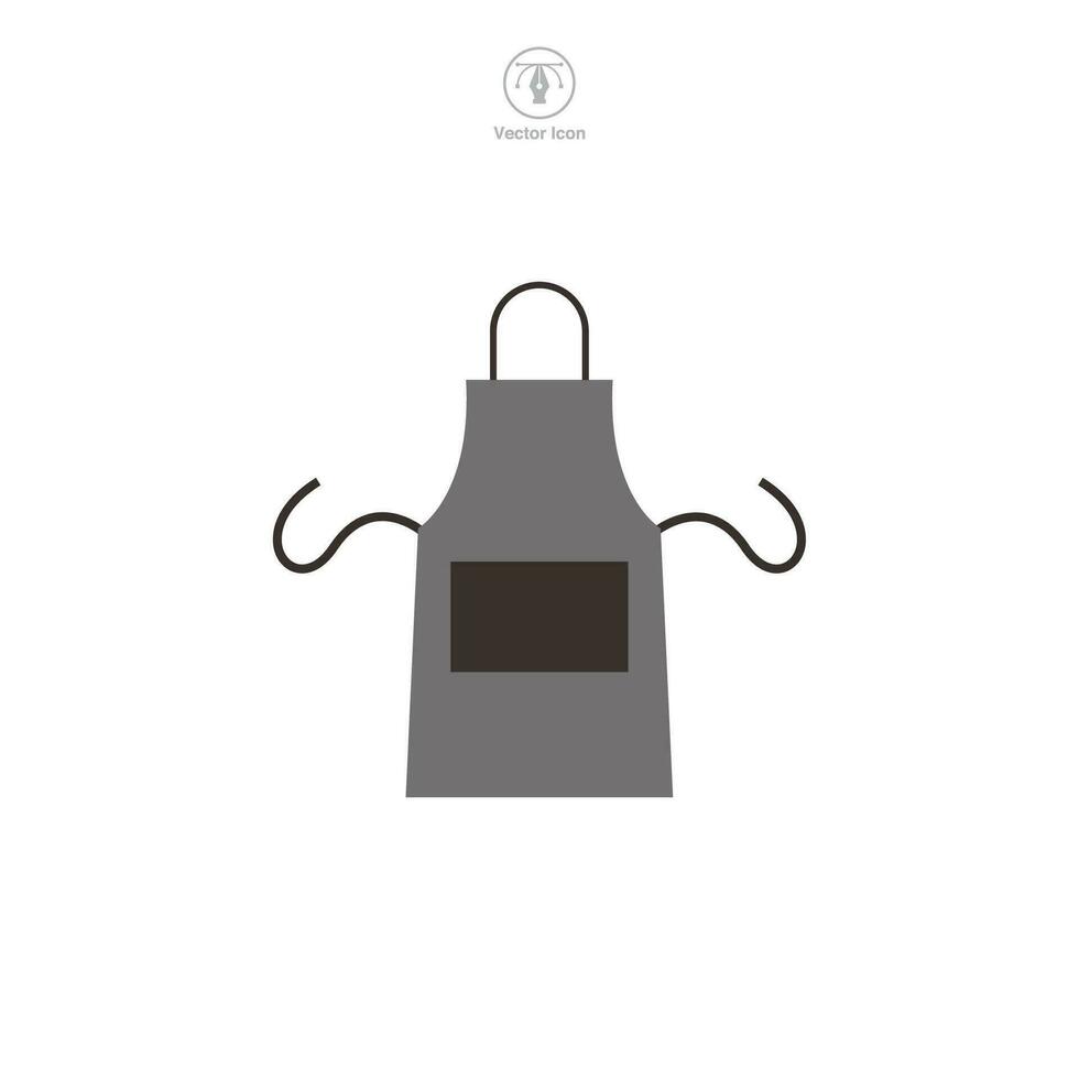 Apron icon symbol vector illustration isolated on white background