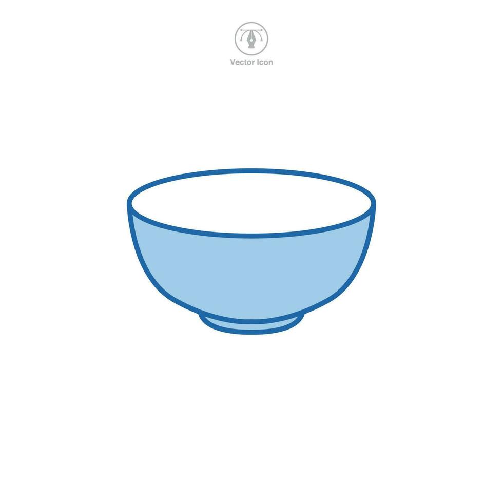 Bowl icon symbol vector illustration isolated on white background
