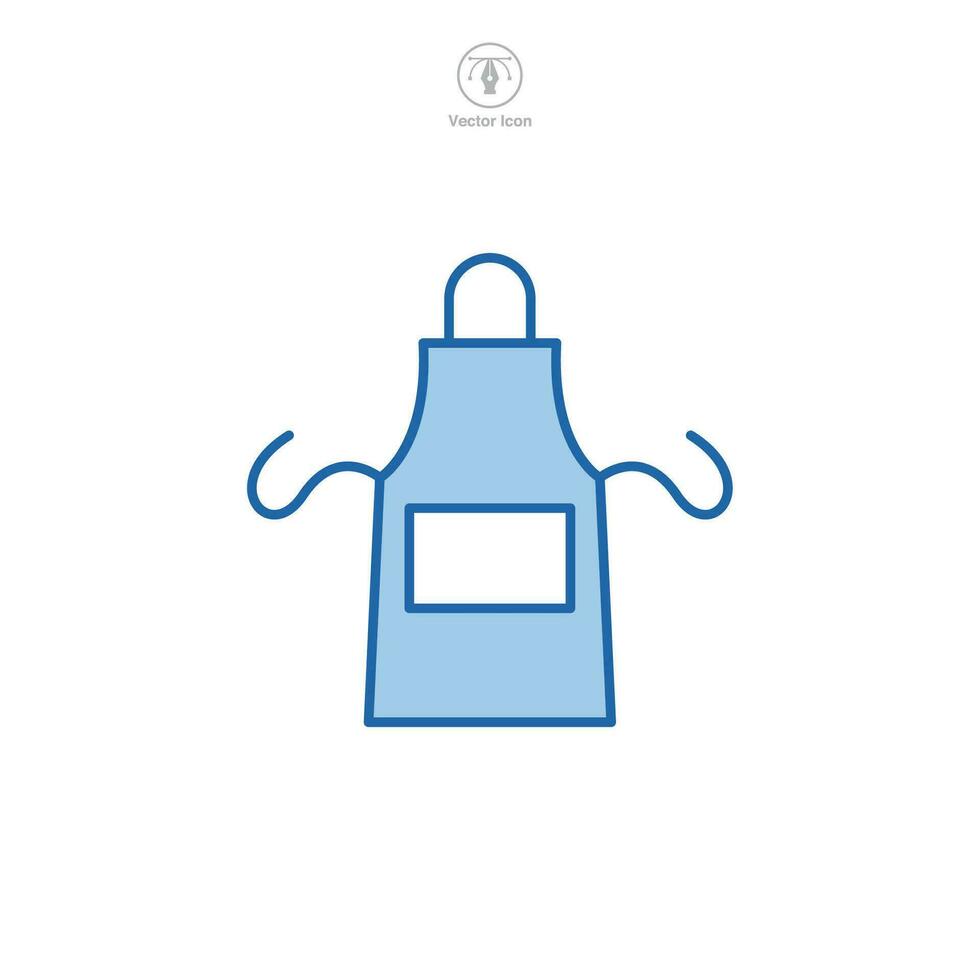 Apron icon symbol vector illustration isolated on white background