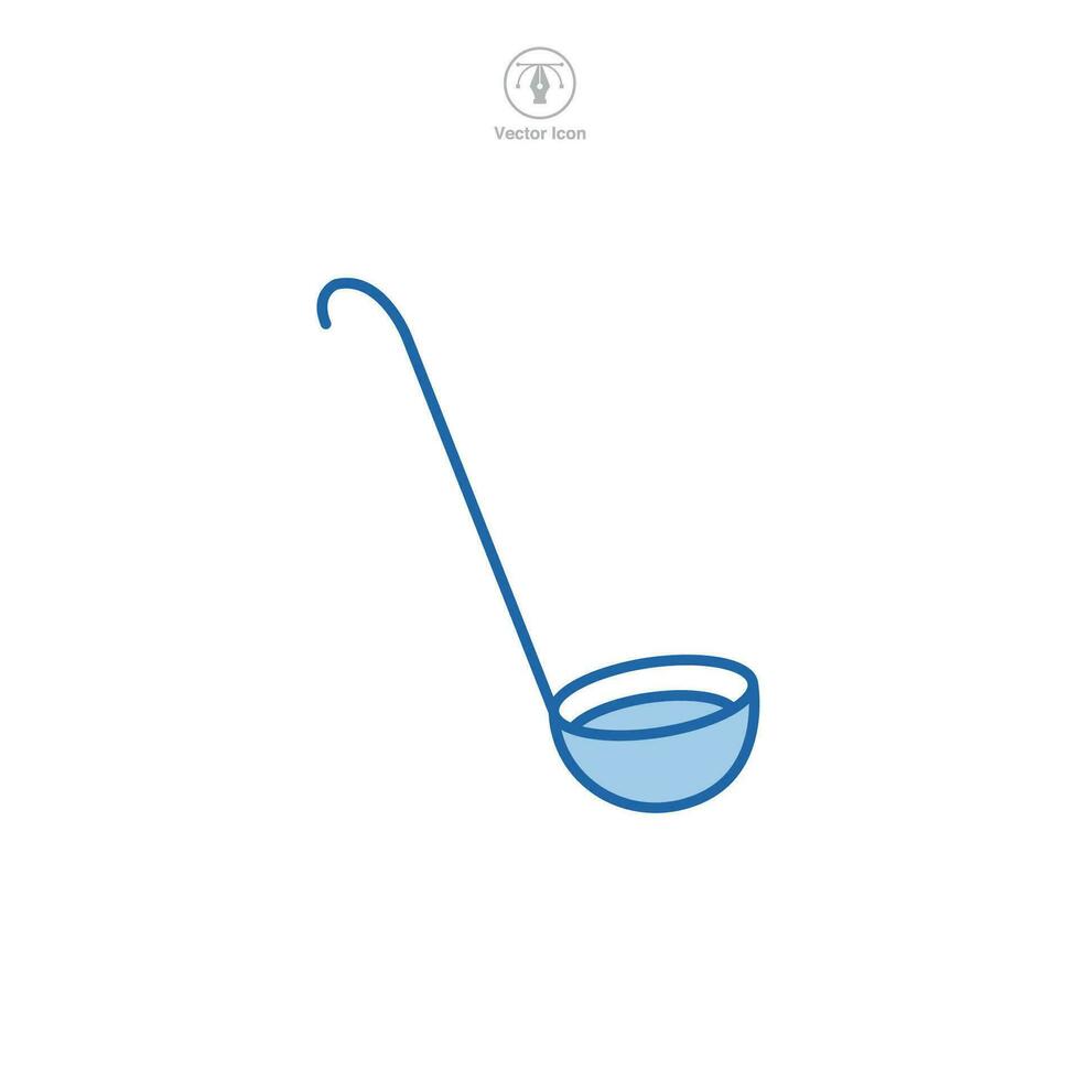 Ladle icon symbol vector illustration isolated on white background