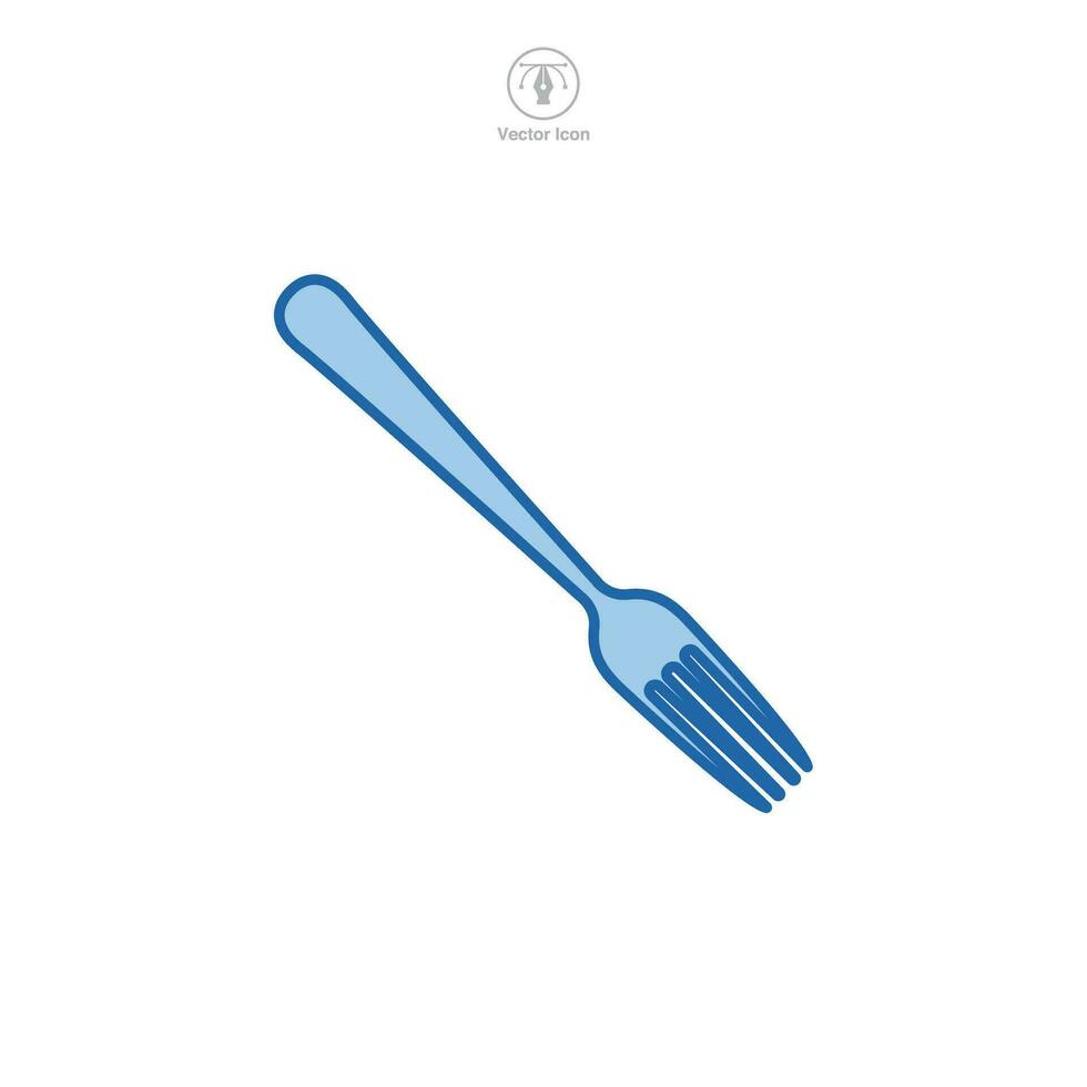 Fork icon symbol vector illustration isolated on white background