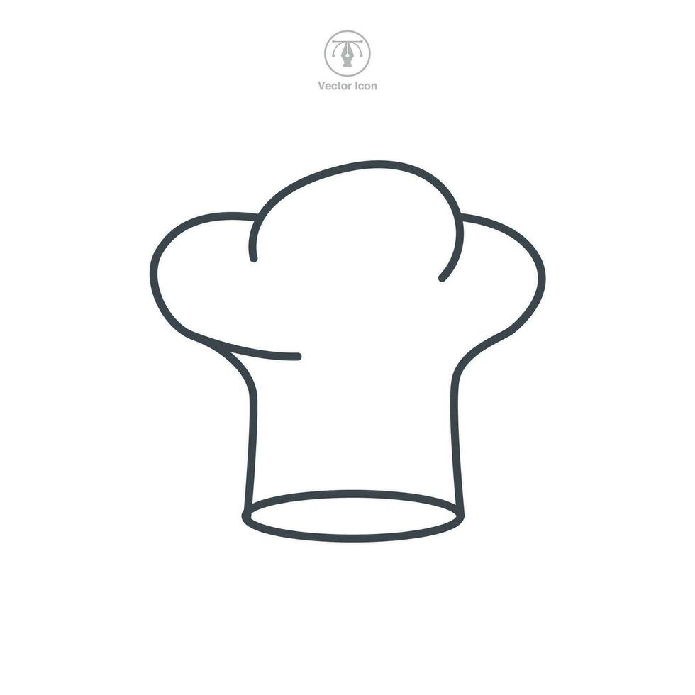 cocinero sombrero icono símbolo vector ilustración aislado en blanco antecedentes