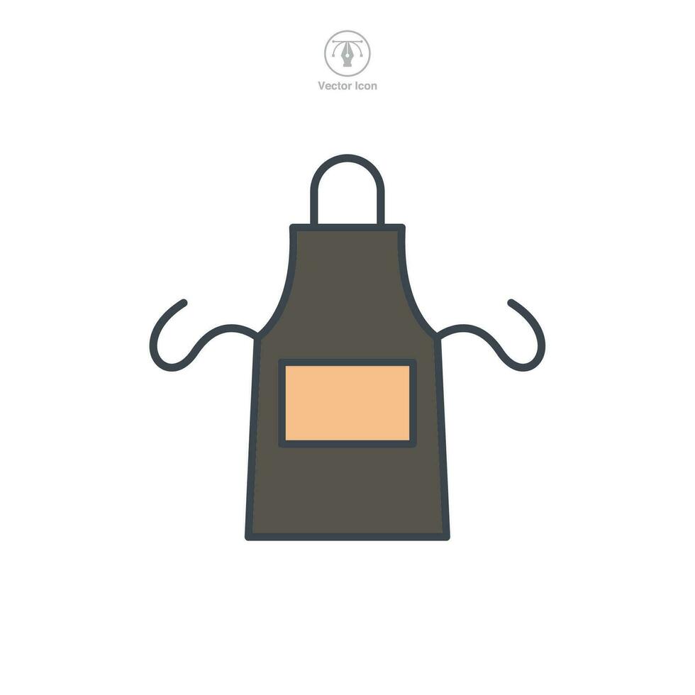 Apron icon symbol vector illustration isolated on white background