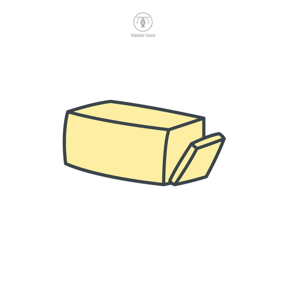 mantequilla palo icono símbolo vector ilustración aislado en blanco antecedentes