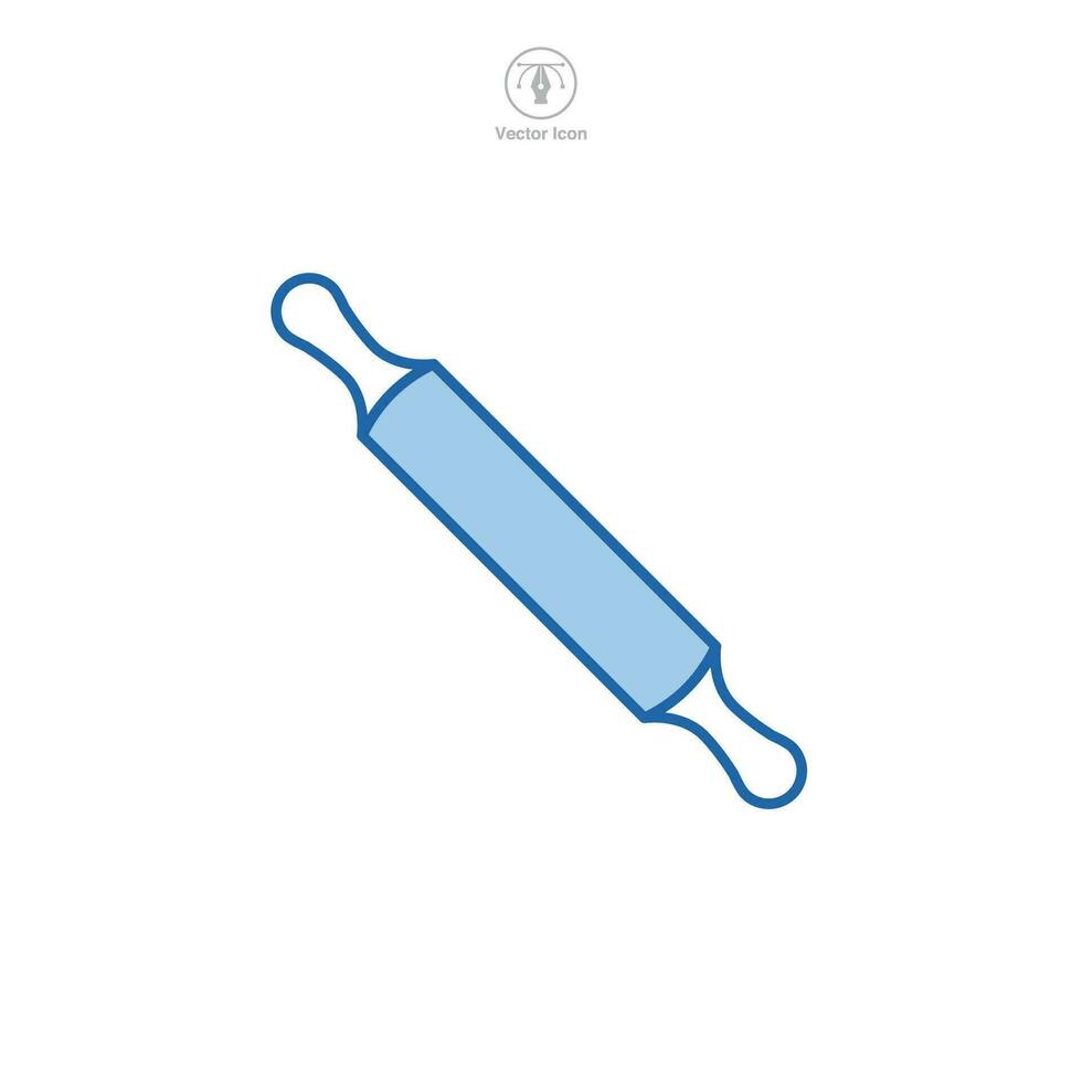 Rolling Pin icon symbol vector illustration isolated on white background