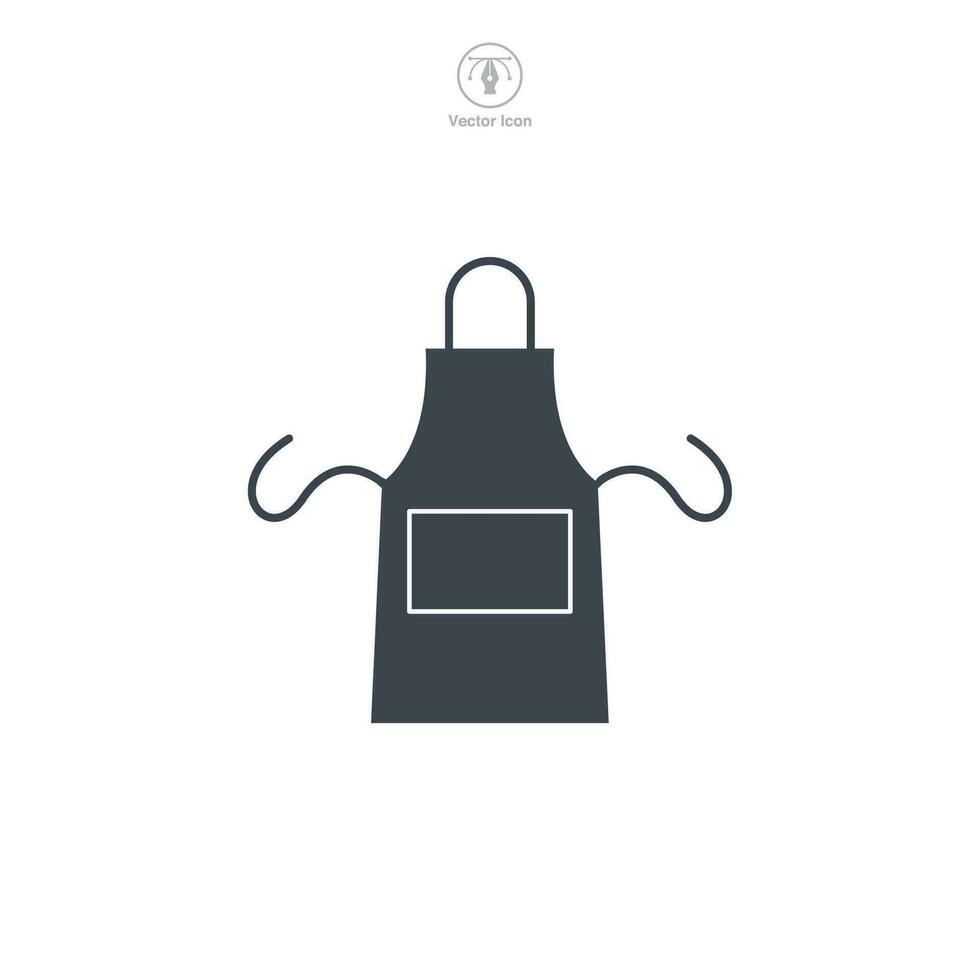 Apron icon symbol vector illustration isolated on white background