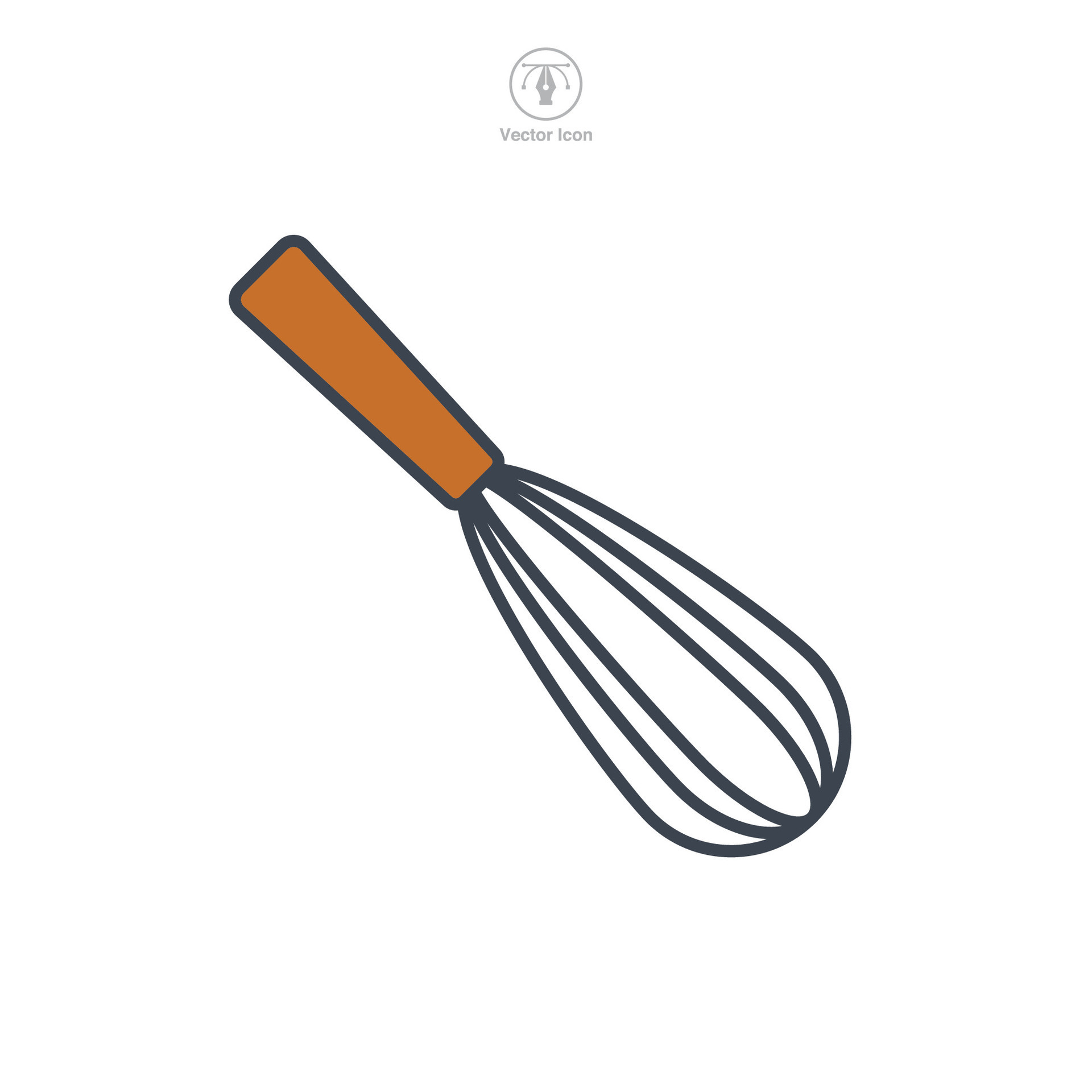 Whisk icon symbol vector illustration isolated on white background