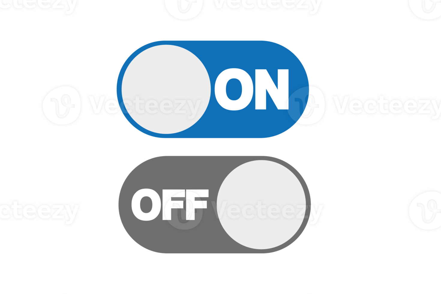On and Off switch toggle. Simple icon design png