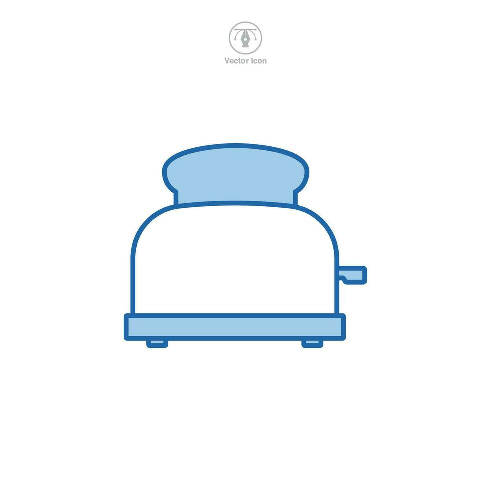 Toaster icon symbol vector illustration isolated on white background