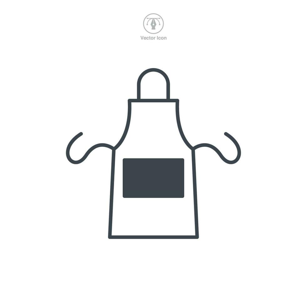 Apron icon symbol vector illustration isolated on white background